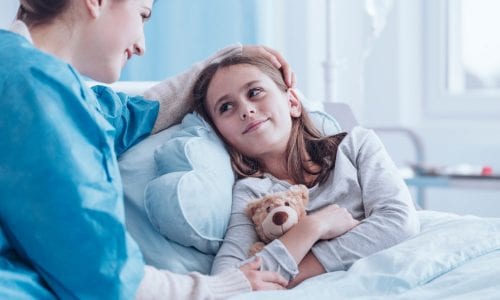Young girl in hospital : health insurance comparison